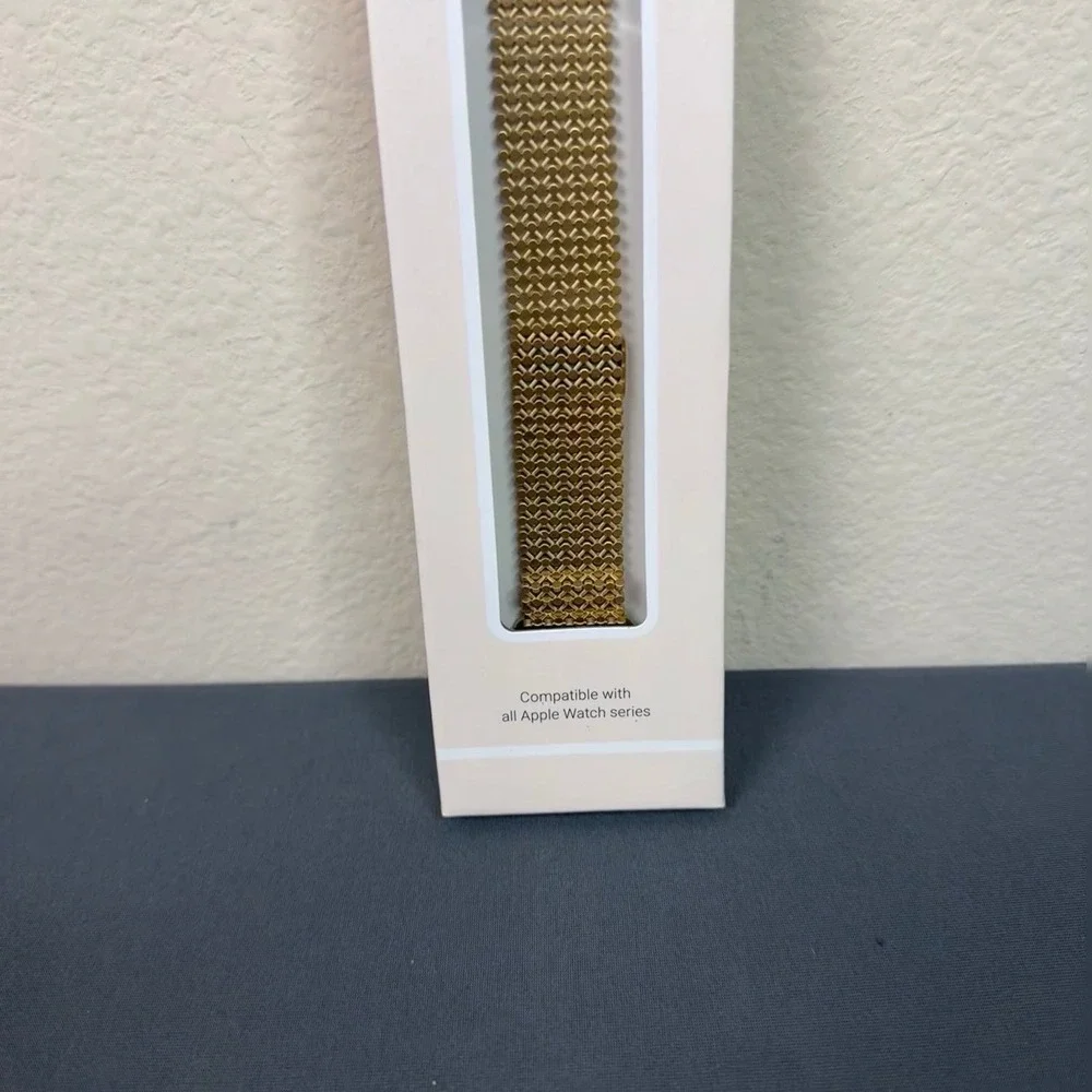 My Pretty Strap- Stainless Steel Apple Watch Band Gold Woven Link